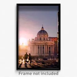 Pixel Art Poster - Swirly Rome (8 Bit Psychedelic Trippy Weird Video Game Print)