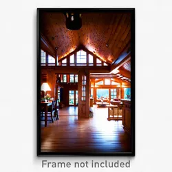 Pixel Art Poster - Wooden Villa (8 Bit Psychedelic Trippy Video Game Print)