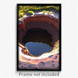 Pixel Art Poster - Rich Sinkhole (8 Bit Psychedelic Trippy Video Game Print)