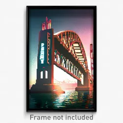 Pixel Art Poster - Classic Bay (8 Bit Psychedelic Trippy Weird Video Game Print)