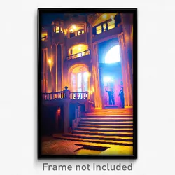 Pixel Art Poster - Unimaginable Mansion (8 Bit Psychedelic Video Game Print)