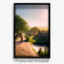 Pixel Art Poster - Rural Mere (8 Bit Psychedelic Trippy Weird Video Game Print)