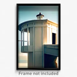 Pixel Art Poster - White Lookout (8 Bit Psychedelic Trippy Video Game Print)