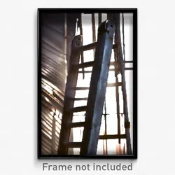 Pixel Art Poster - Worn Ladder (8 Bit Psychedelic Trippy Weird Video Game Print)