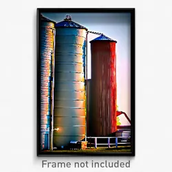Pixel Art Poster - Large Silo (8 Bit Psychedelic Trippy Weird Video Game Print)