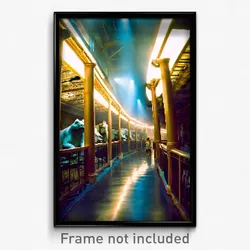 Pixel Art Poster - Narrow Zoo (8 Bit Psychedelic Trippy Weird Video Game Print)