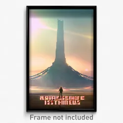 Pixel Art Poster - Awesome Isthmus (8 Bit Psychedelic Trippy Video Game Print)