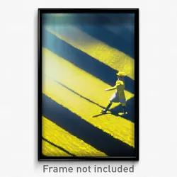 Pixel Art Poster - Yellow March (8 Bit Psychedelic Trippy Video Game Print)