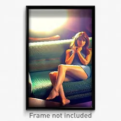 Pixel Art Poster - Captivating Couch (8 Bit Psychedelic Trippy Video Game Print)