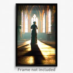 Pixel Art Poster - Buoyant Friary (8 Bit Psychedelic Trippy Video Game Print)