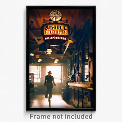Pixel Art Poster - Agile Cobbler (8 Bit Psychedelic Trippy Video Game Print)