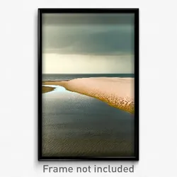 Pixel Art Poster - Gloomy Sandbar (8 Bit Psychedelic Trippy Video Game Print)