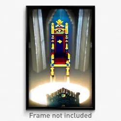 Pixel Art Poster - Small Throne (8 Bit Psychedelic Trippy Video Game Print)