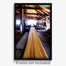 Pixel Art Poster - Empty Sawmill (8 Bit Psychedelic Trippy Video Game Print)