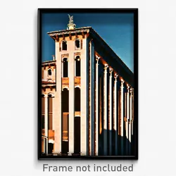 Pixel Art Poster - Acidic Italian Architecture (8 Bit Video Game Print)
