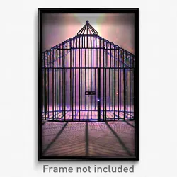 Pixel Art Poster - Complex Wire Frame Treasury (8 Bit Video Game Print)