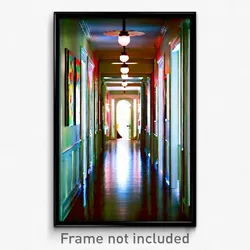 Pixel Art Poster - Adorable Hallway (8 Bit Psychedelic Trippy Video Game Print)