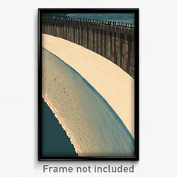 Pixel Art Poster - Swirly Dam (8 Bit Psychedelic Trippy Weird Video Game Print)