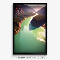 Pixel Art Poster - Acidic River (8 Bit Psychedelic Trippy Video Game Print)