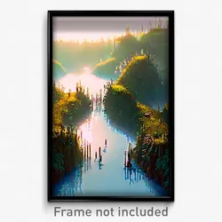Pixel Art Poster - Tiny Fen (8 Bit Psychedelic Trippy Weird Video Game Print)