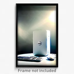 Pixel Art Poster - White Dell (8 Bit Psychedelic Trippy Weird Video Game Print)