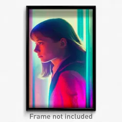 Pixel Art Poster - Thoughtful Strand (8 Bit Psychedelic Trippy Video Game Print)