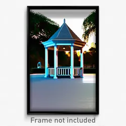 Pixel Art Poster - Subtle Gazebo (8 Bit Psychedelic Trippy Video Game Print)