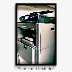 Pixel Art Poster - Outlandish Printer (8 Bit Psychedelic Video Game Print)