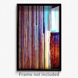 Pixel Art Poster - Wooden Wall (8 Bit Psychedelic Trippy Weird Video Game Print)