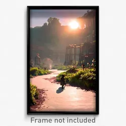 Pixel Art Poster - Pleasant Wasteland (8 Bit Psychedelic Video Game Print)