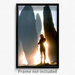 Pixel Art Poster - Jaw Dropping Menhir (8 Bit Psychedelic Video Game Print)
