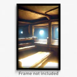 Pixel Art Poster - Warlike Dugout (8 Bit Psychedelic Trippy Video Game Print)