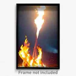 Pixel Art Poster - Novel Fire (8 Bit Psychedelic Trippy Weird Video Game Print)