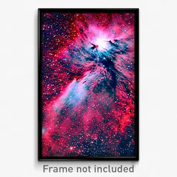 Pixel Art Poster - Showy Nebula (8 Bit Psychedelic Trippy Video Game Print)