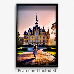 Pixel Art Poster - Admirable Chateau (8 Bit Psychedelic Trippy Video Game Print)