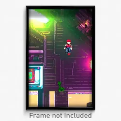 Pixel Art Poster - Dense Video Game (8 Bit Psychedelic Trippy Video Game Print)