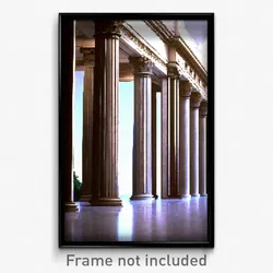Pixel Art Poster - Majestic Colonnade (8 Bit Psychedelic Video Game Print)