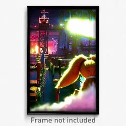 Pixel Art Poster - Plush Port (8 Bit Psychedelic Trippy Weird Video Game Print)
