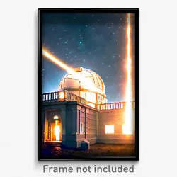 Pixel Art Poster - Thunderous Observatory (8 Bit Psychedelic Video Game Print)