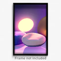 Pixel Art Poster - Round Pillow (8 Bit Psychedelic Trippy Video Game Print)