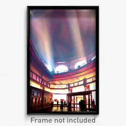 Pixel Art Poster - Heavenly Museum (8 Bit Psychedelic Trippy Video Game Print)