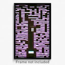 Pixel Art Poster - Gregarious Maze (8 Bit Psychedelic Trippy Video Game Print)