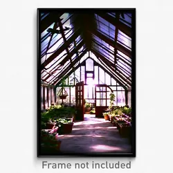 Pixel Art Poster - Unusual Greenhouse (8 Bit Psychedelic Video Game Print)