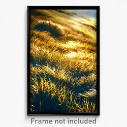 Pixel Art Poster - Golden Grass (8 Bit Psychedelic Trippy Video Game Print)