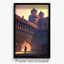 Pixel Art Poster - Rare Fortifications (8 Bit Psychedelic Video Game Print)