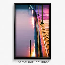 Pixel Art Poster - Strange Boardwalk (8 Bit Psychedelic Trippy Video Game Print)