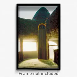 Pixel Art Poster - Bumpy Hall (8 Bit Psychedelic Trippy Weird Video Game Print)