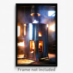 Pixel Art Poster - Imperfect Furnace (8 Bit Psychedelic Trippy Video Game Print)