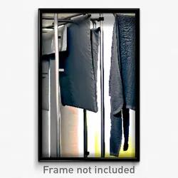 Pixel Art Poster - Gray Drying Rack (8 Bit Psychedelic Trippy Video Game Print)