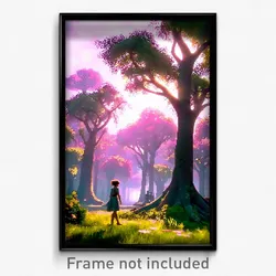 Pixel Art Poster - Captivating Grove (8 Bit Psychedelic Trippy Video Game Print)